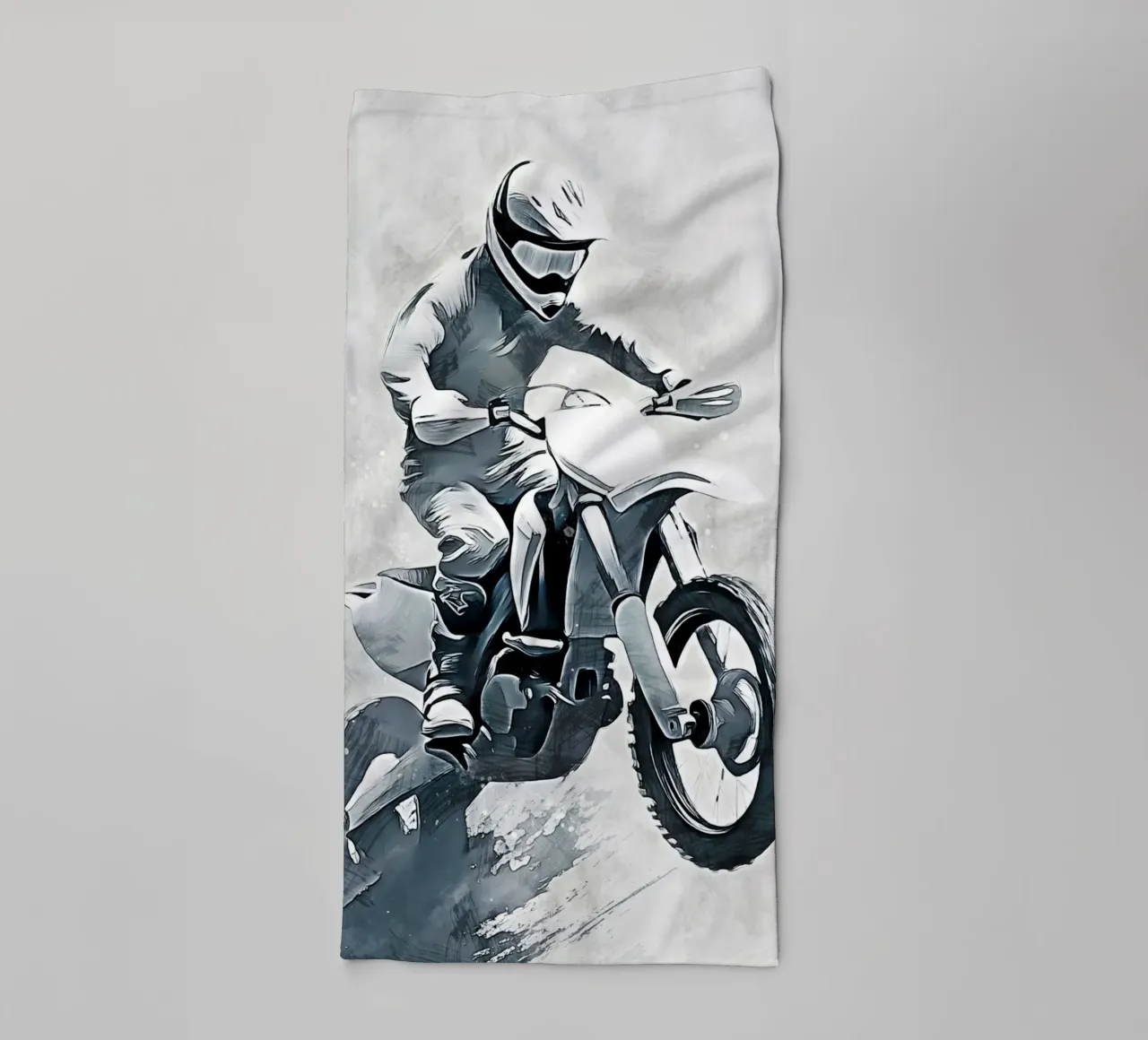 Motocross art D towel by Mateo