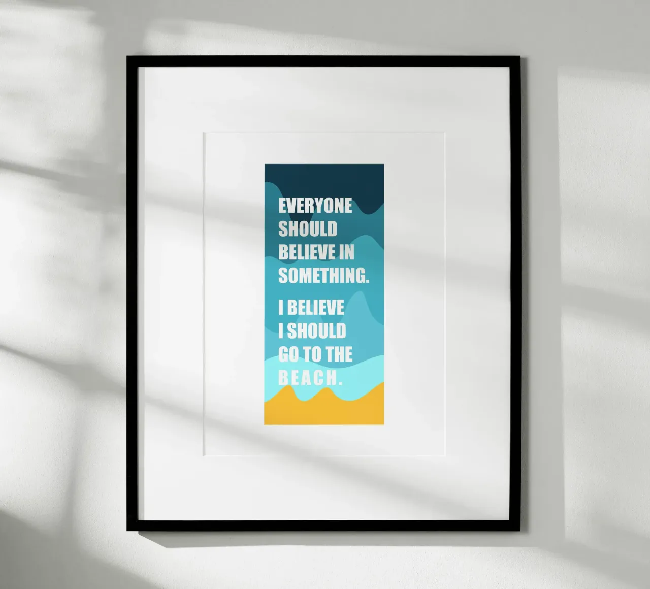 Sommer Leinwand Sommer Wandbild Strand Sommerurlaub Poster poster con telaio in alluminio da LIMITED EDITION LETTERS