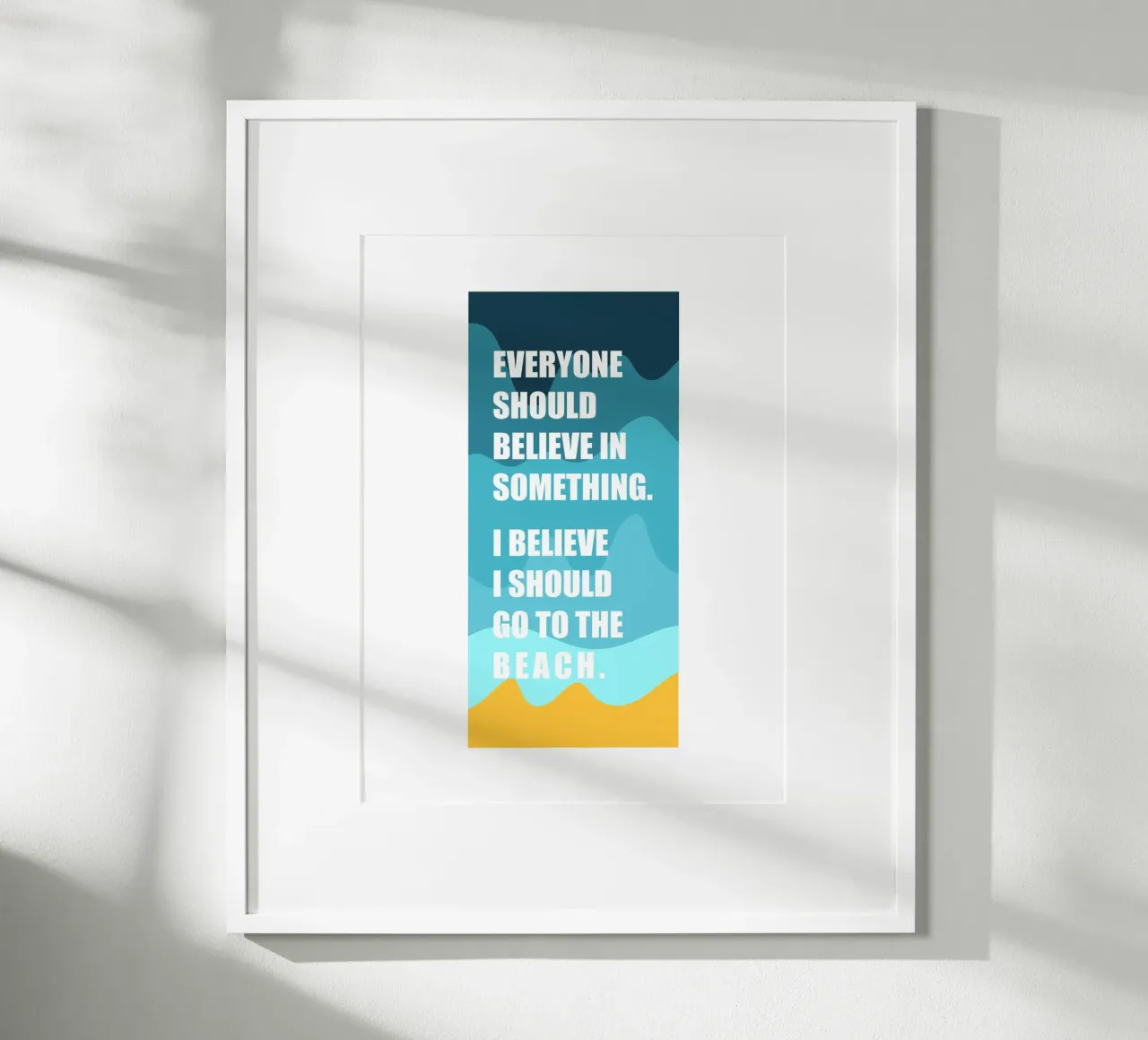 Sommer Leinwand Sommer Wandbild Strand Sommerurlaub Poster poster con telaio in alluminio da LIMITED EDITION LETTERS