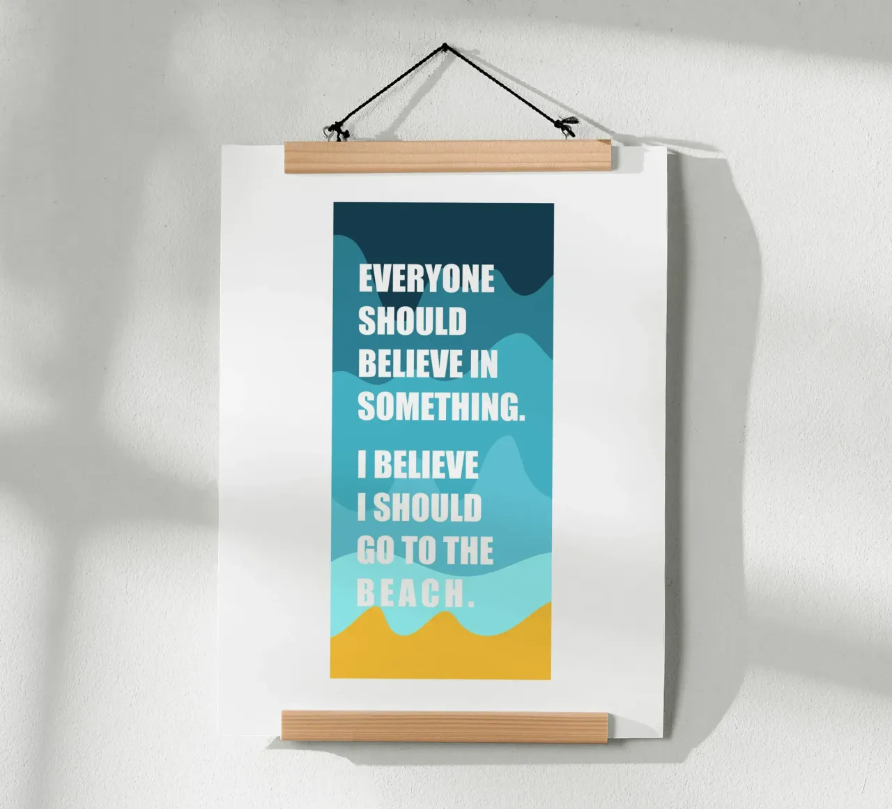 Sommer Leinwand Sommer Wandbild Strand Sommerurlaub Poster poster con telaio in alluminio da LIMITED EDITION LETTERS