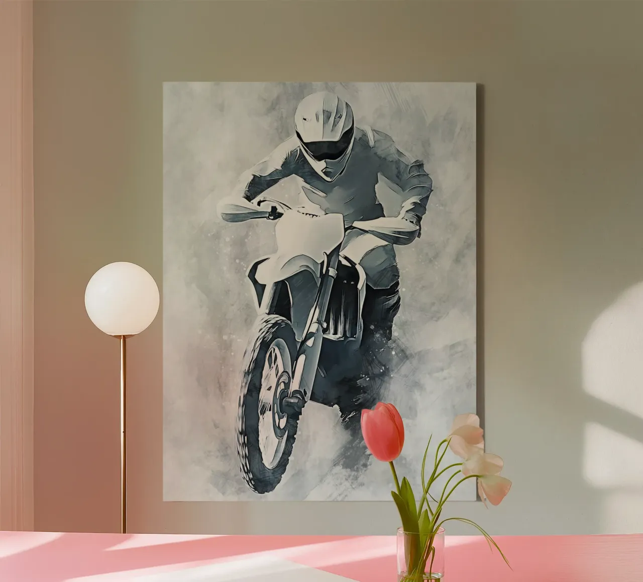 Motocross art E tela con Cornice a cassetta da Mateo