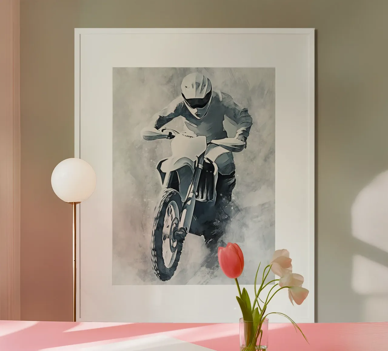 Motocross art E poster con telaio in plastica da Mateo
