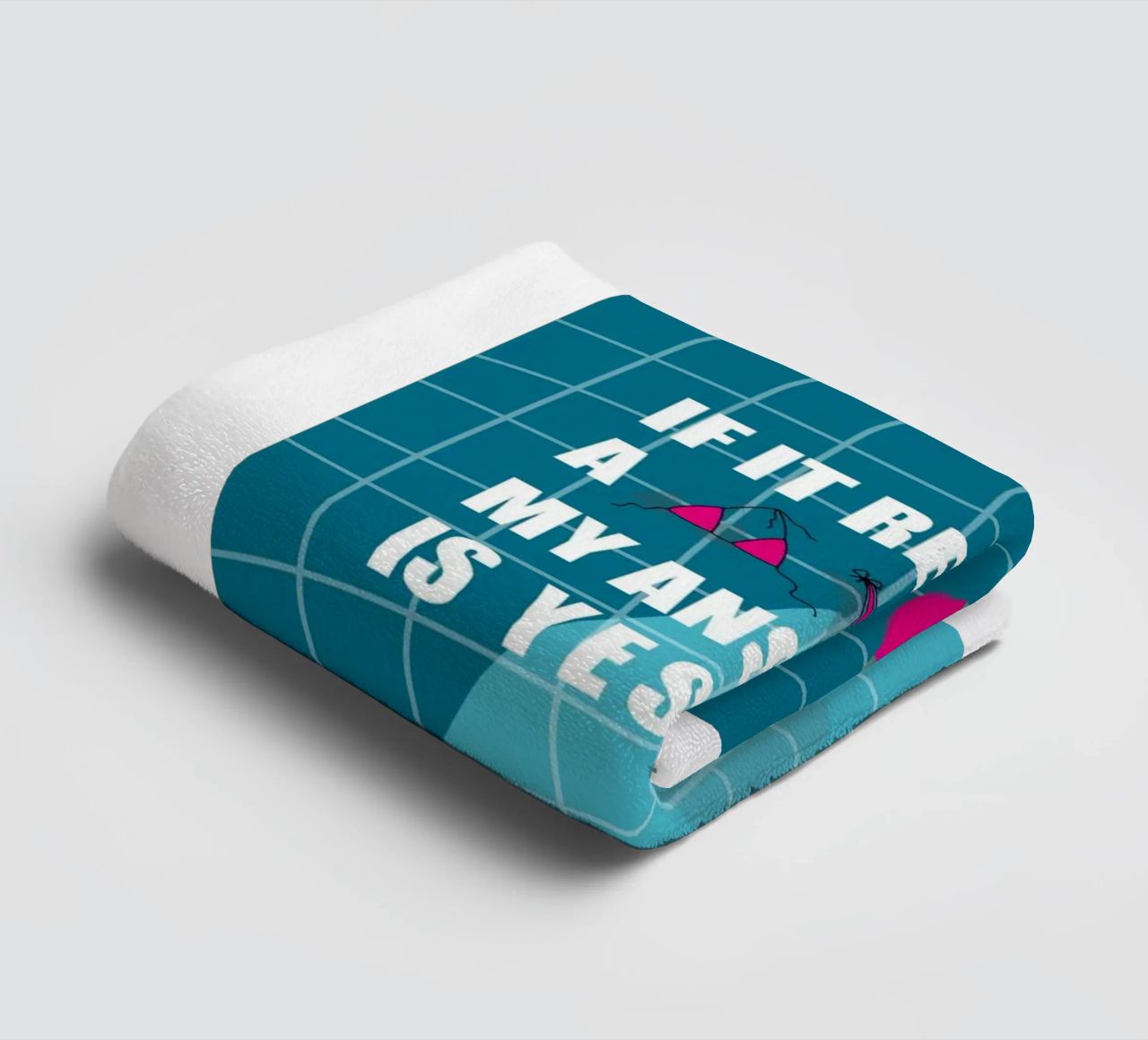 Bikini Pool Leinwand Sommer Wandbild Strand Poster Typografi asciugamano da bagno da LIMITED EDITION LETTERS