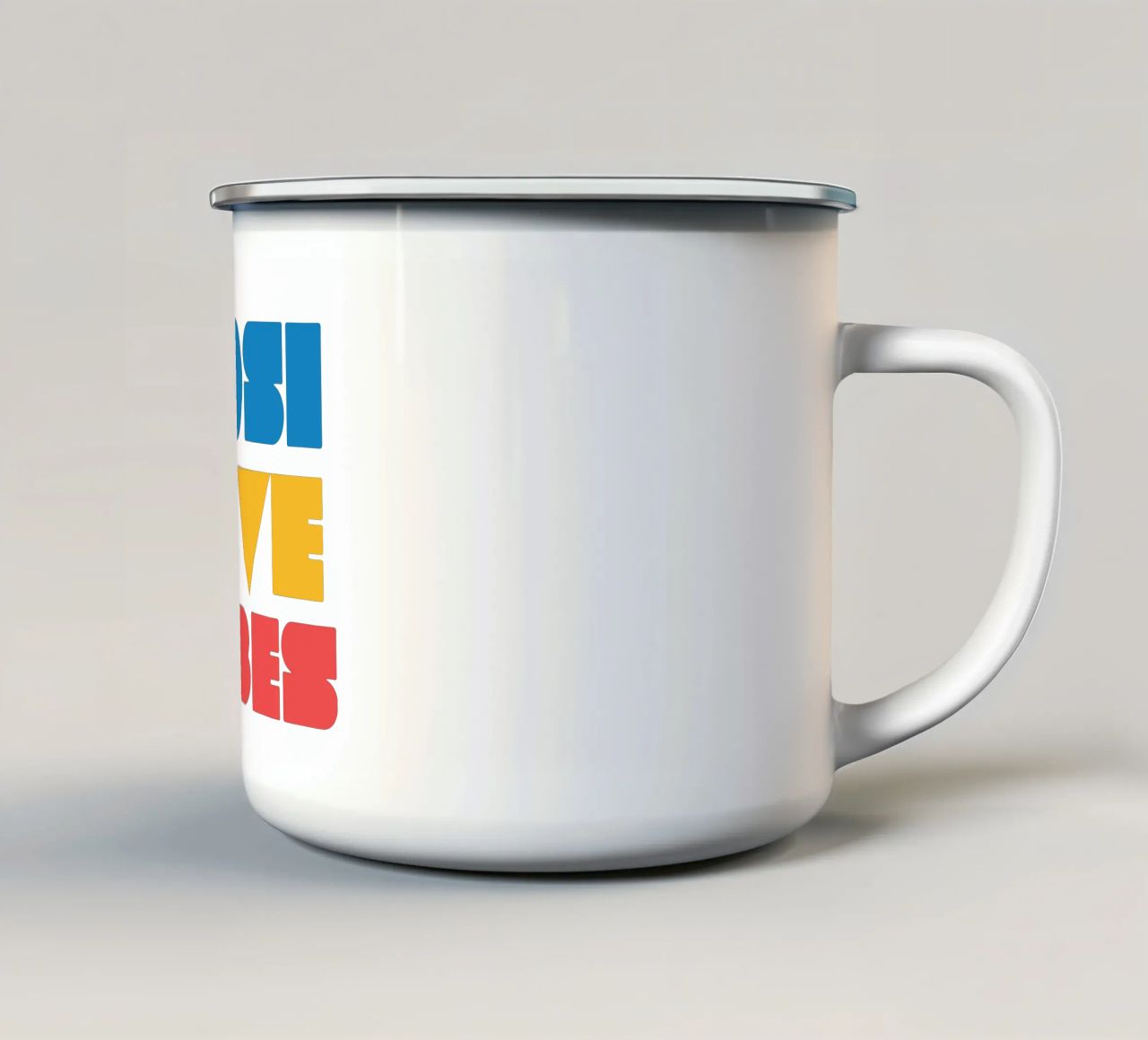 Vibrazioni positive tazza in smalto da Gunawan Rb