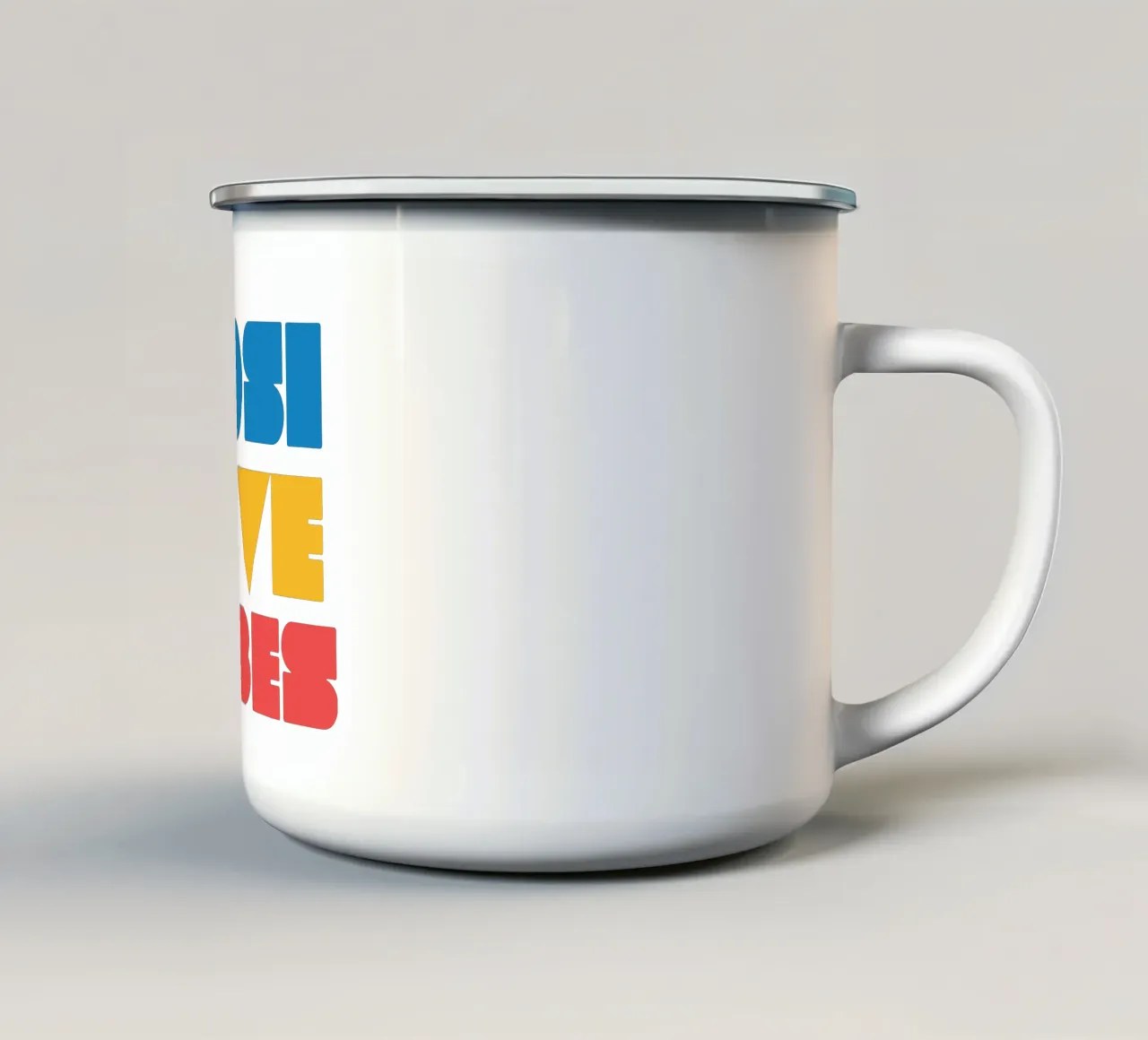 Vibrazioni positive tazza in smalto da Gunawan Rb