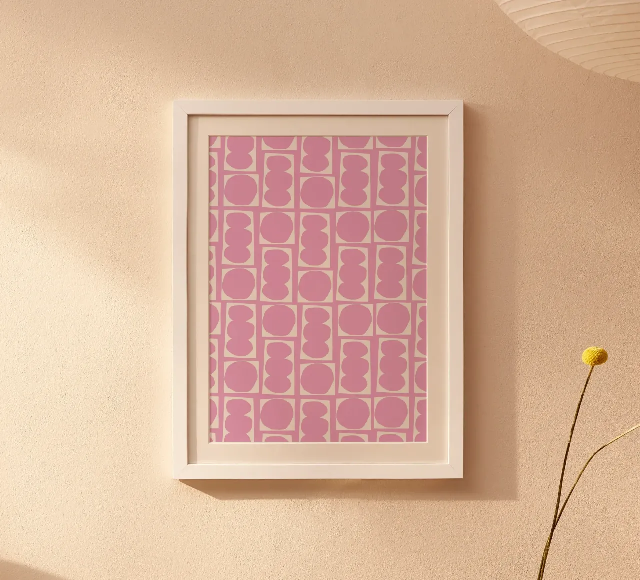 Happy rosa scrabs poster con telaio in plastica da Lisa Jasmin Bauer