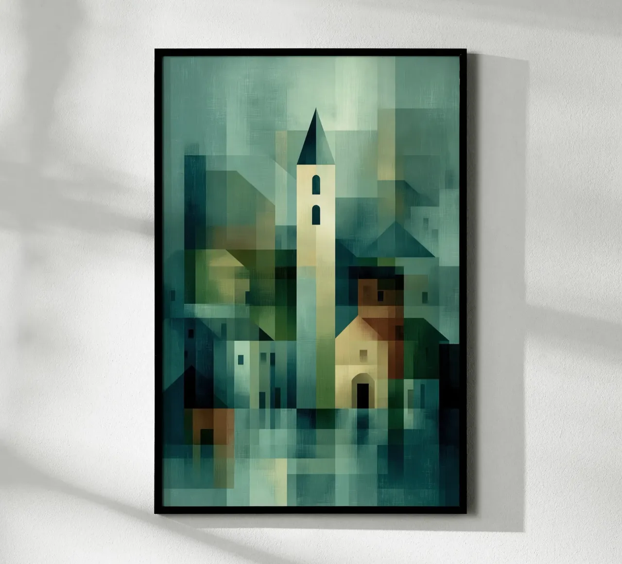 La Torre Feininger | Pintura arquitectónica cubista poster de Autofocus