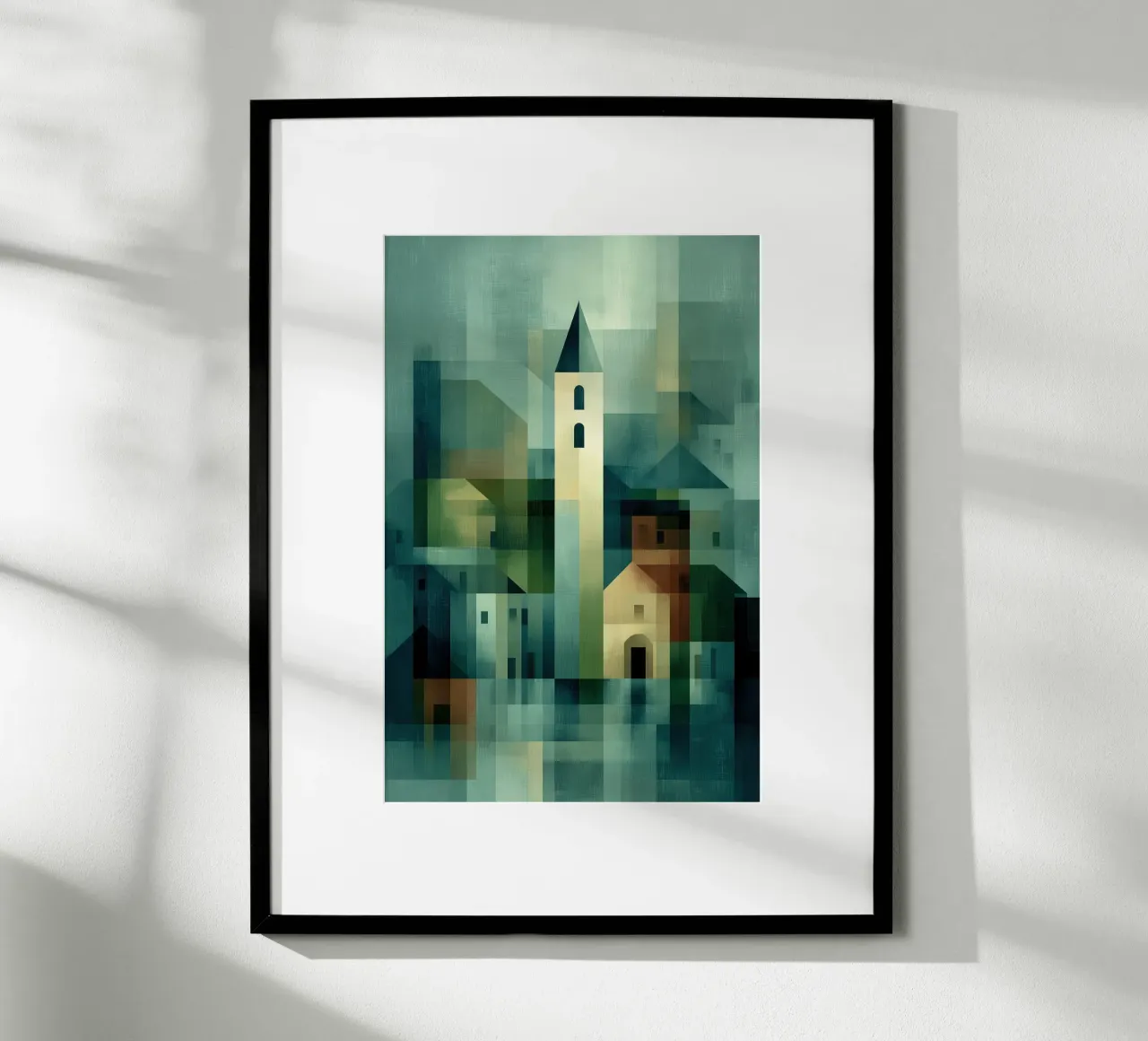 La Torre Feininger | Pintura arquitectónica cubista poster de Autofocus