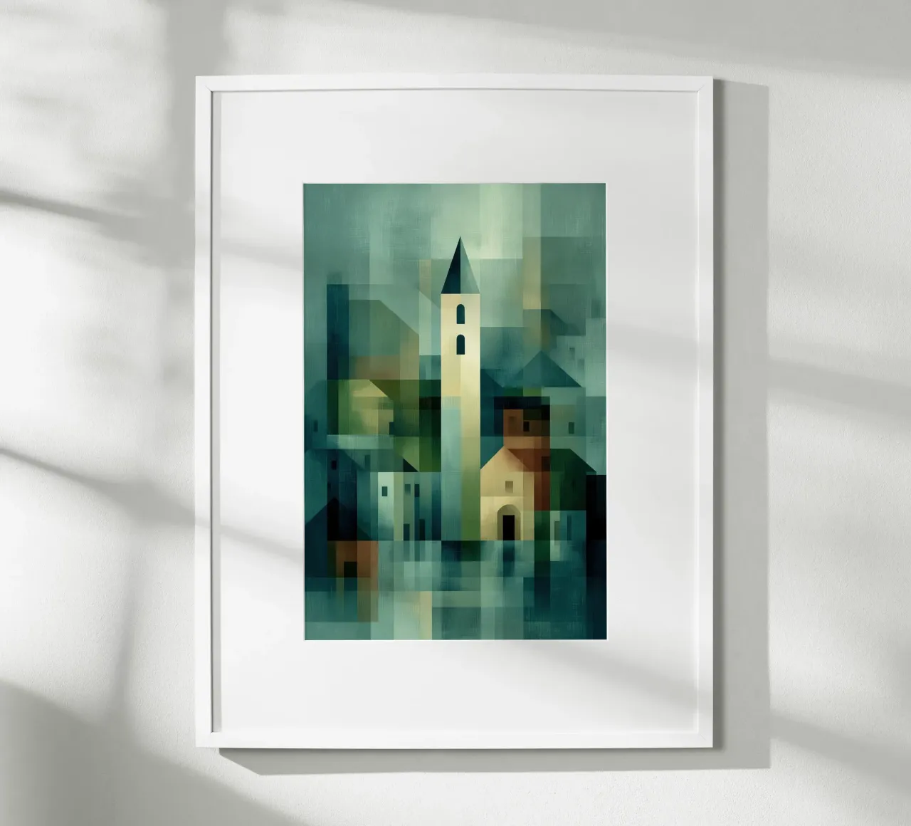 La Torre Feininger | Pintura arquitectónica cubista poster de Autofocus