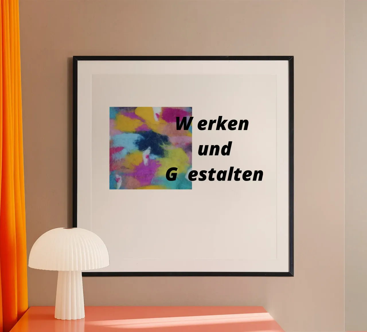 Logo Werken und Gestalten Poster mit Kunststoffrahmen von Kreativernetzt