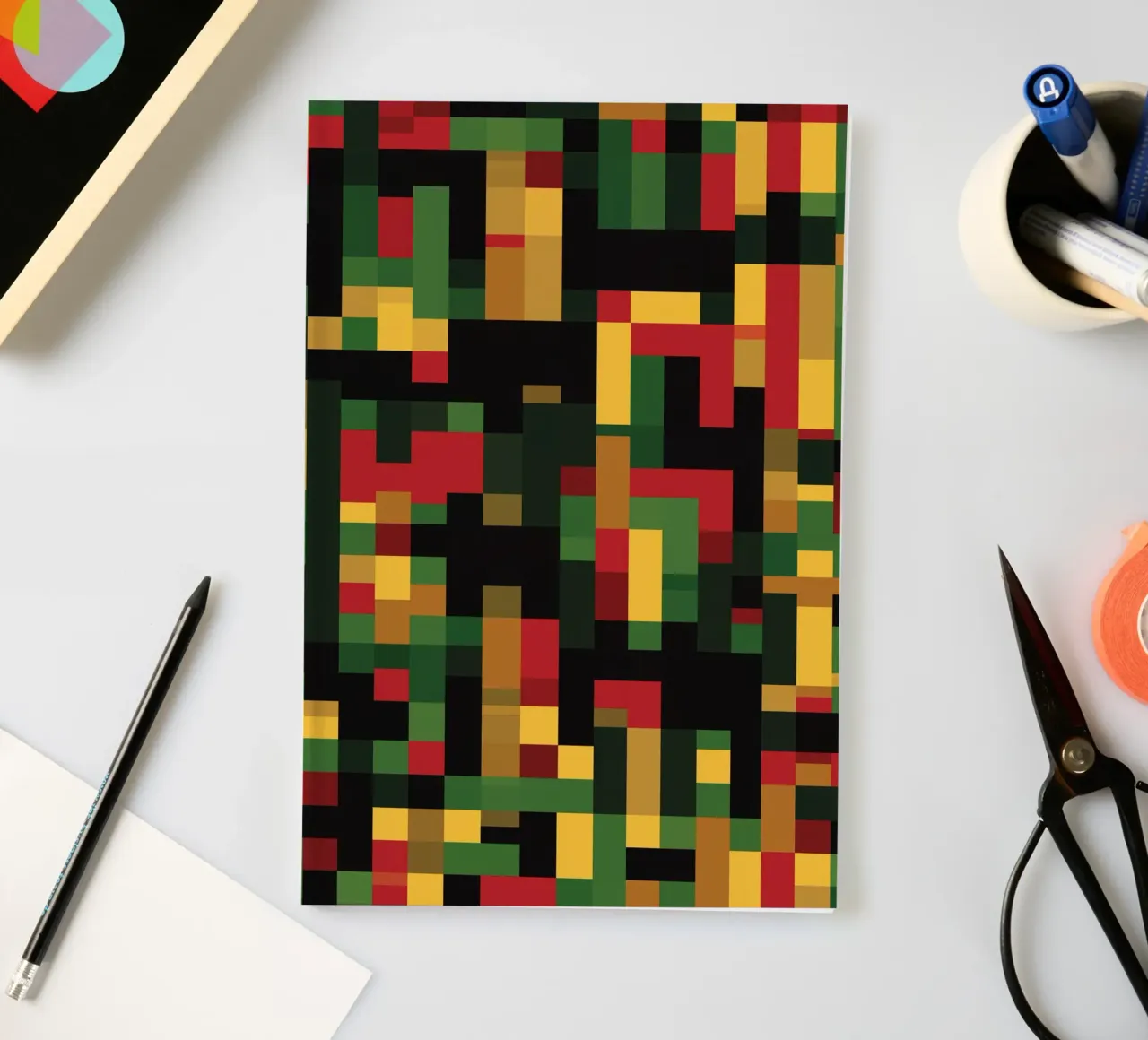 Patrón tradicional africano Kente de Ghana cuaderno de Autofocus