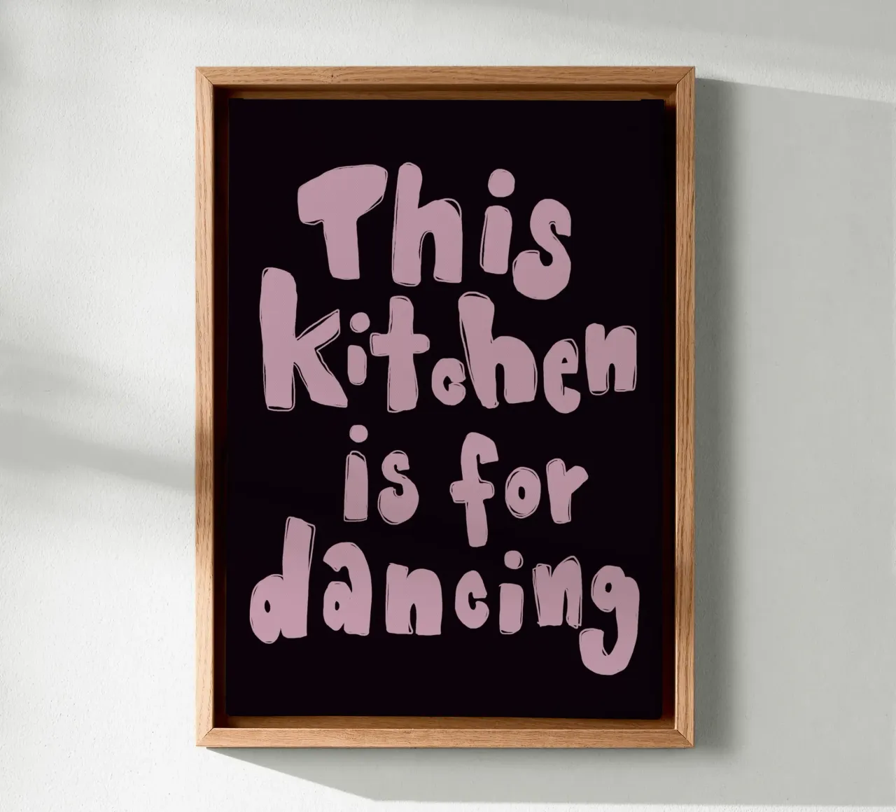 This kitchen is for dancing canvas by She‘s drawing