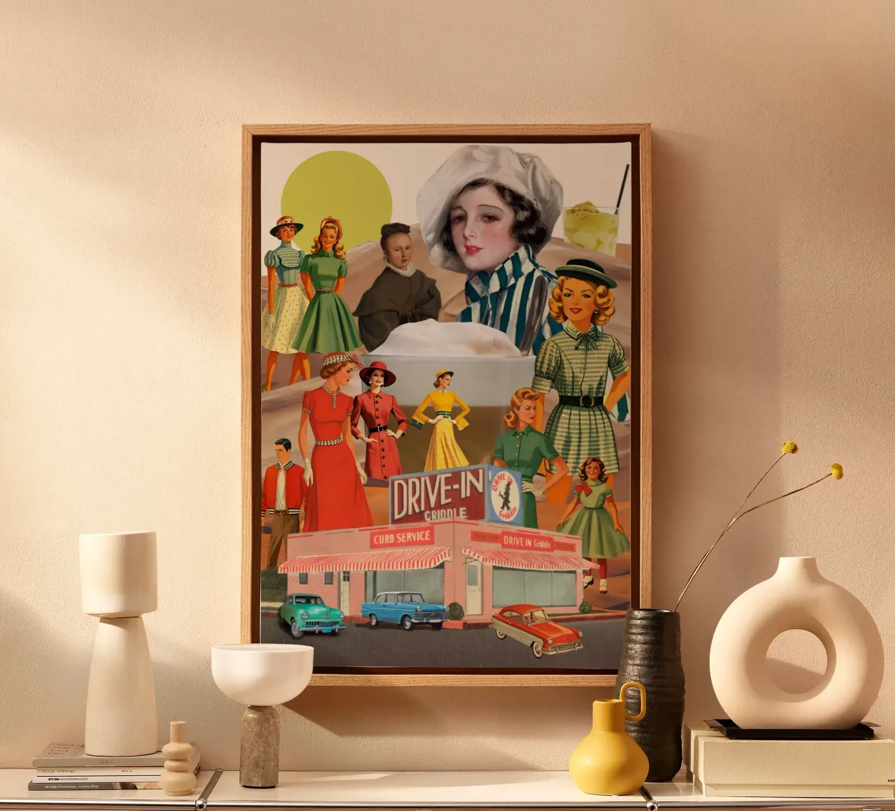 Desert Oasis canvas with Floater frame by lipecobr