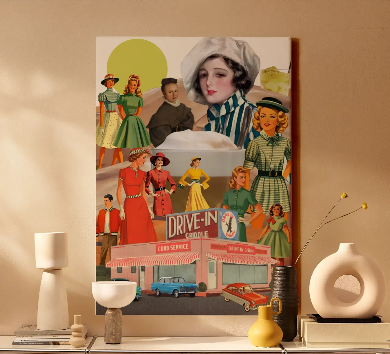 Desert Oasis canvas with Floater frame by lipecobr