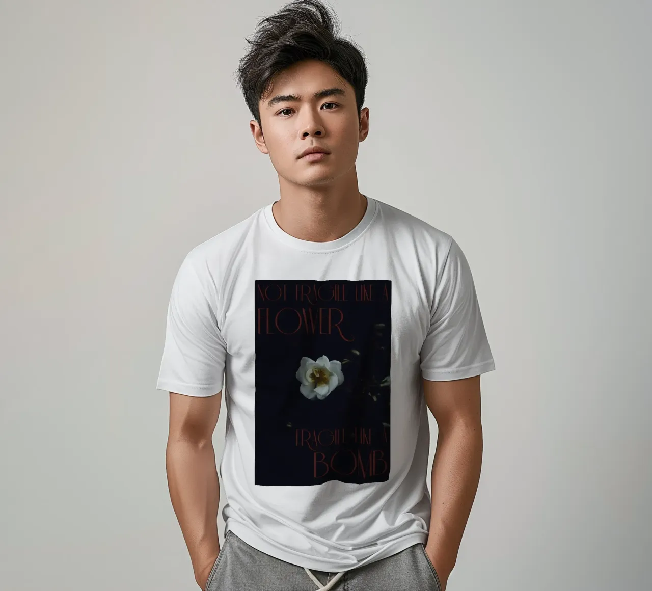 Not fragile like a flower, fragile like a bomb. t-shirt da smallstage.photography