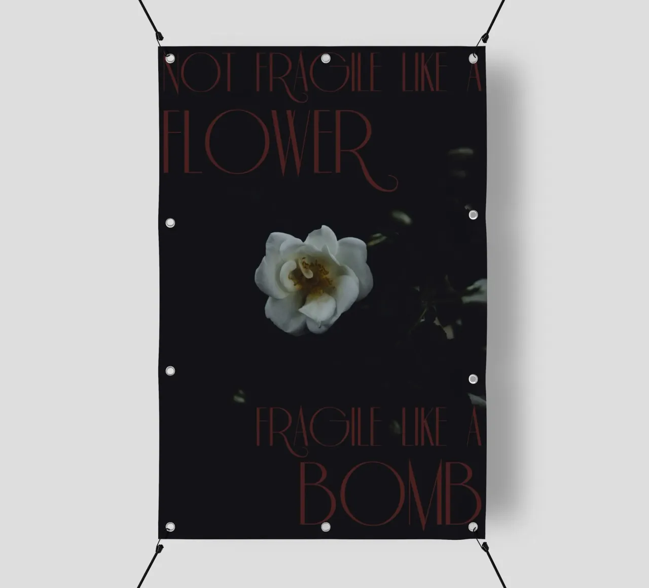 Not fragile like a flower, fragile like a bomb. pvc cover by smallstage.photography