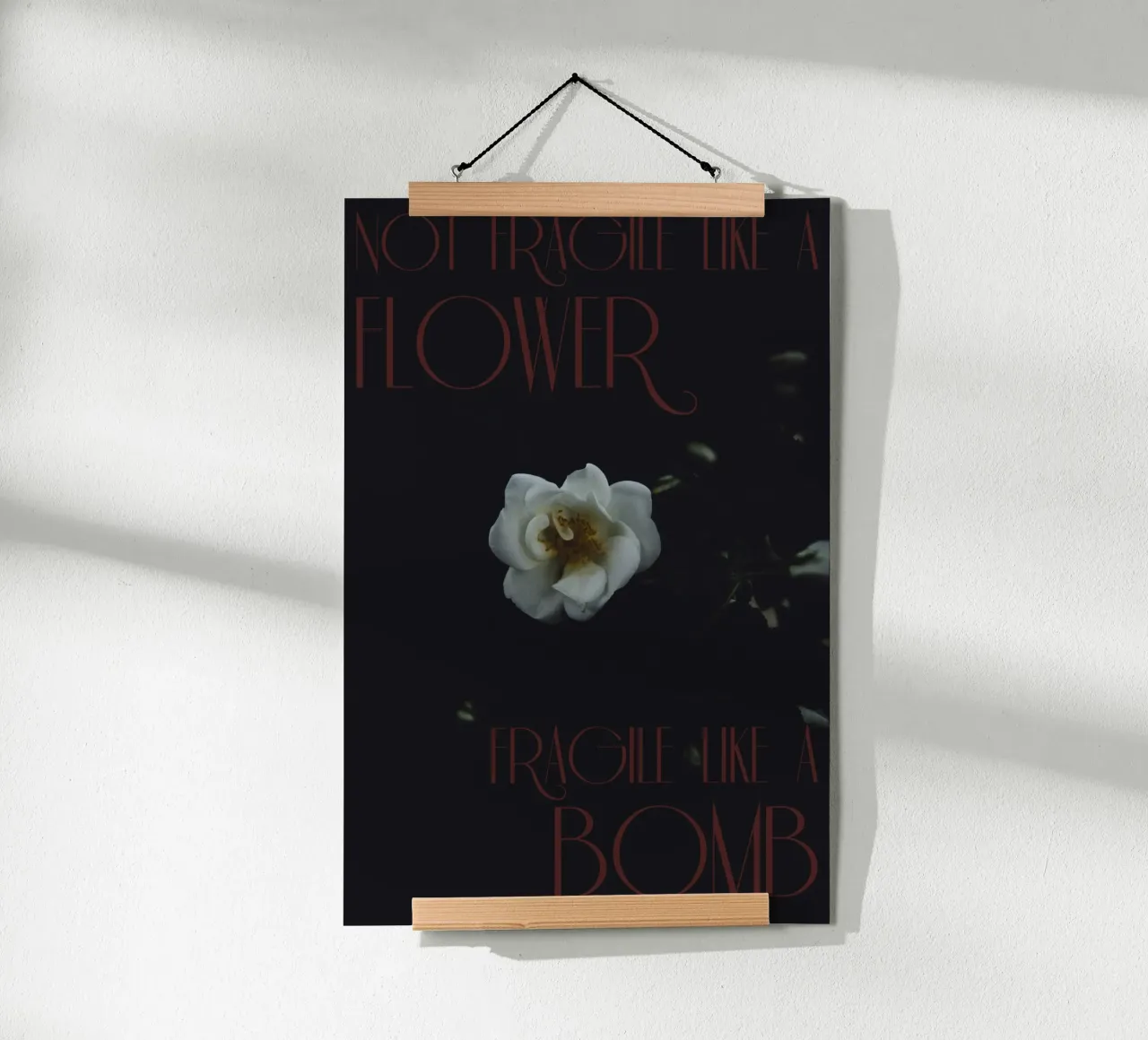 Not fragile like a flower, fragile like a bomb. poster da smallstage.photography