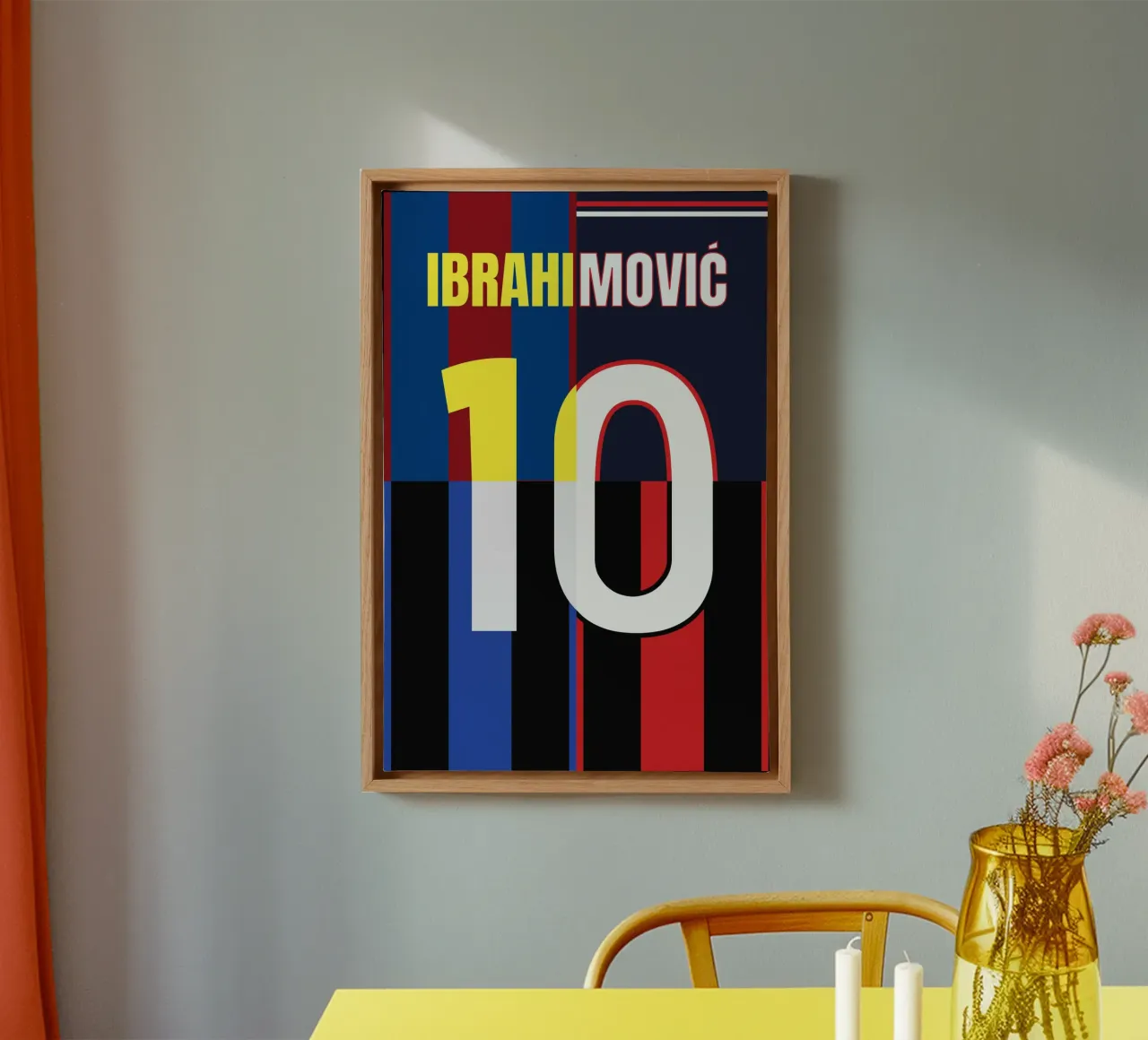 Ibrahimovic - Trui canvas met Baklijst van athlete.art