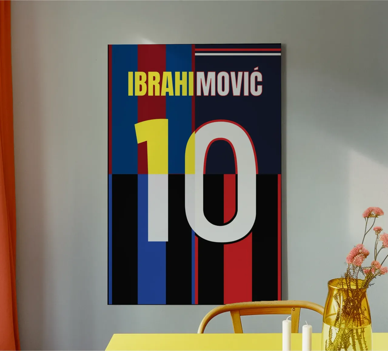 Ibrahimovic - Trui canvas met Baklijst van athlete.art