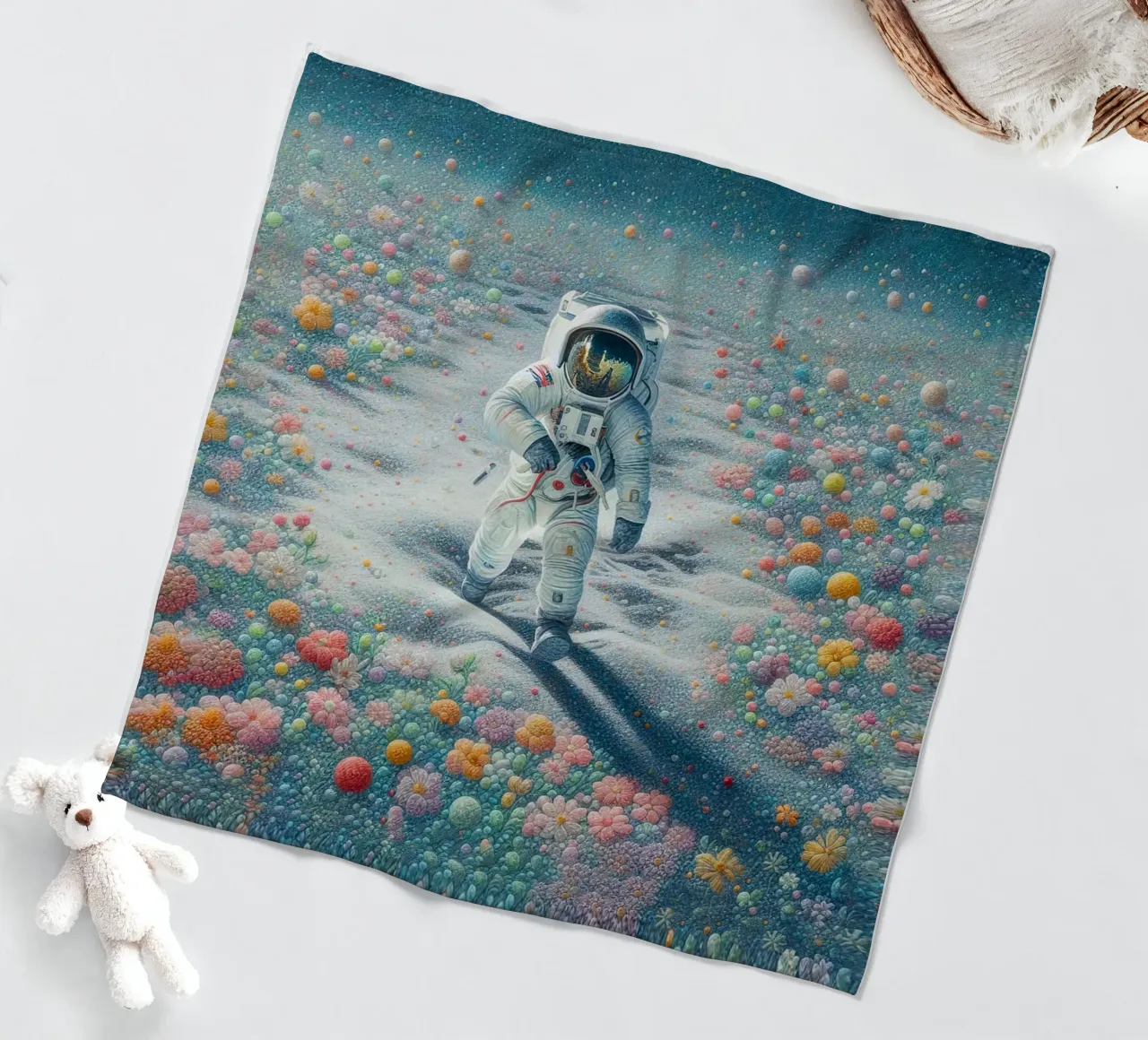 Der Astronaut des Gartens Fleecedecke von 🎁 ARTVI-SHOP