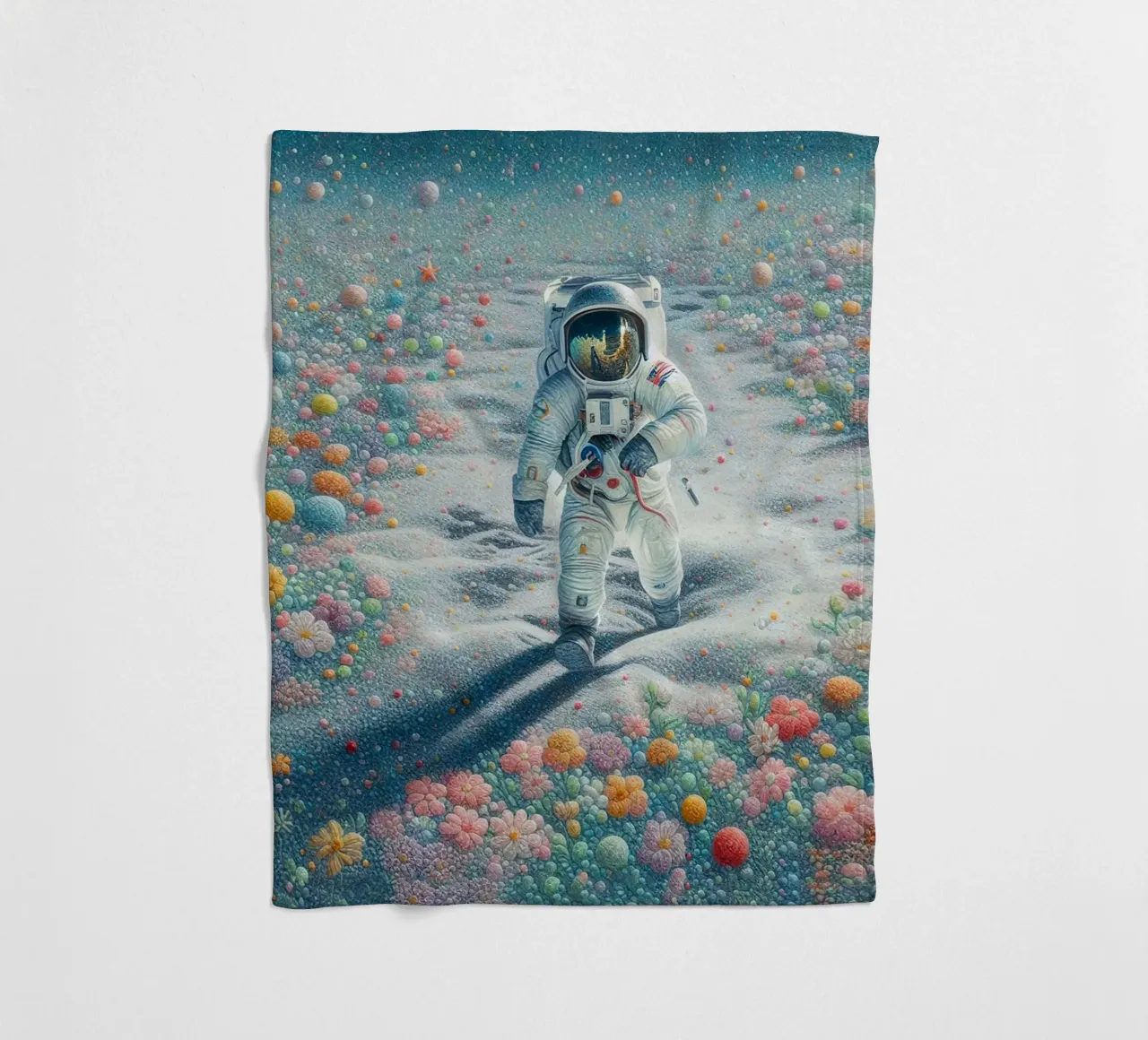 Der Astronaut des Gartens Fleecedecke von 🎁 ARTVI-SHOP