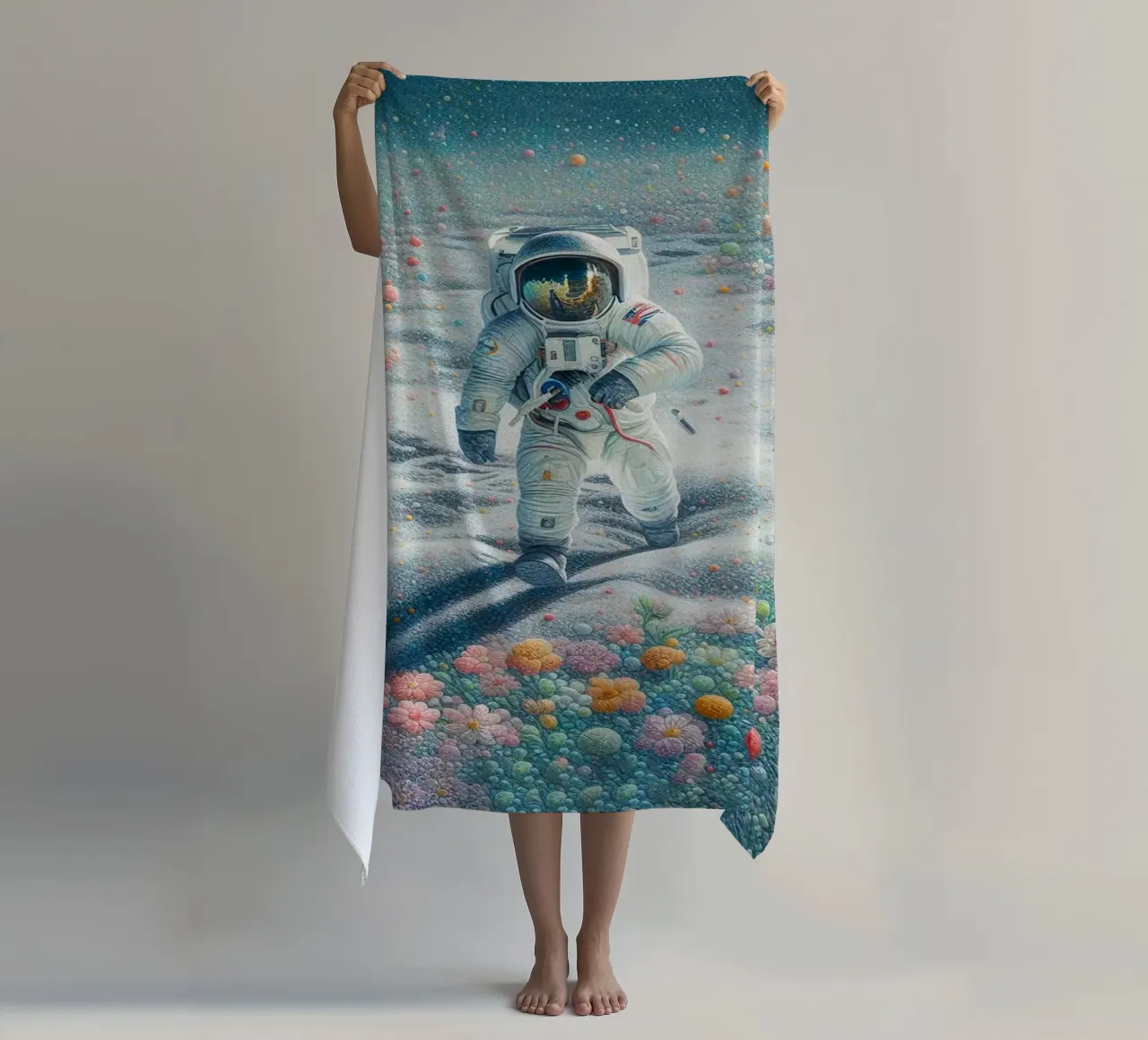 L'astronauta del giardino telo mare da 🎁 ARTVI-SHOP
