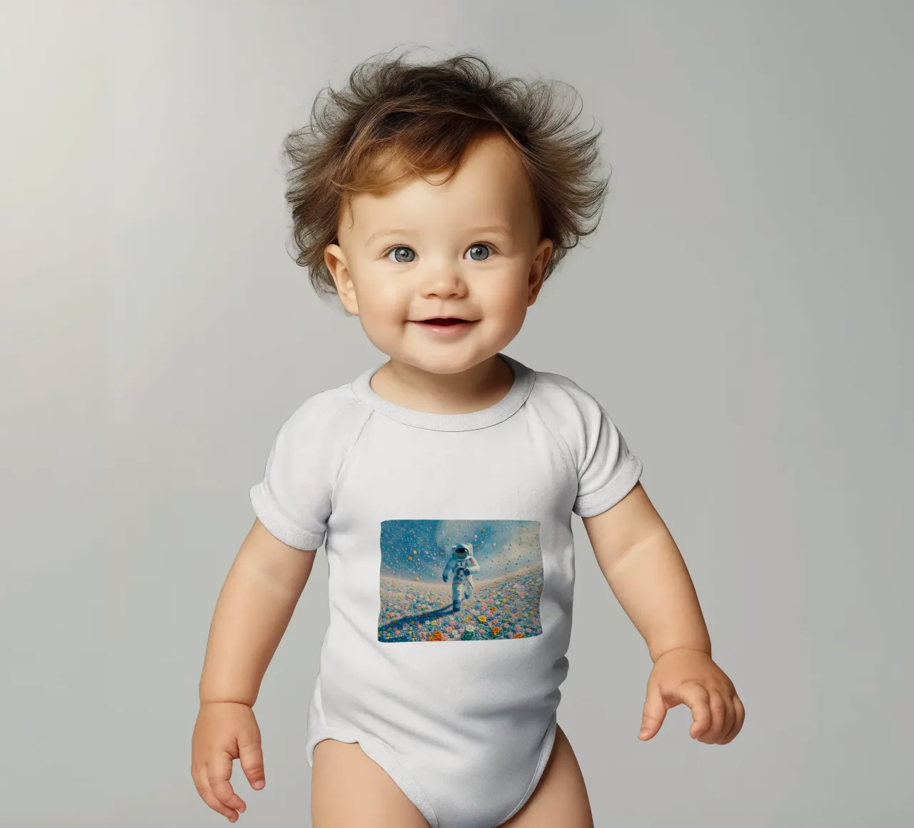 Der Astronaut des Gartens Kurzarm Babybody von 🎁 ARTVI-SHOP