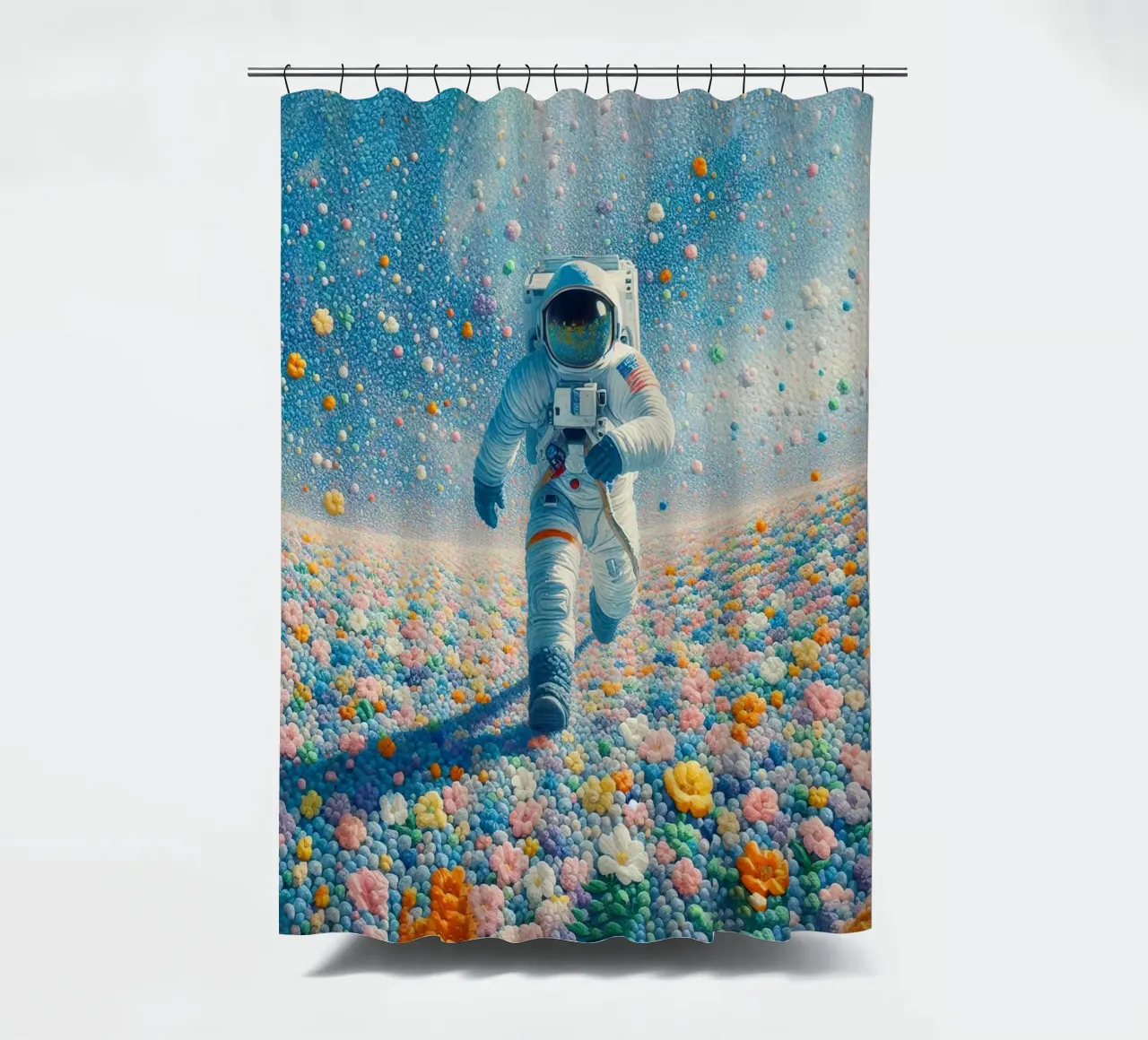 Der Astronaut des Gartens Duschvorhang von 🎁 ARTVI-SHOP