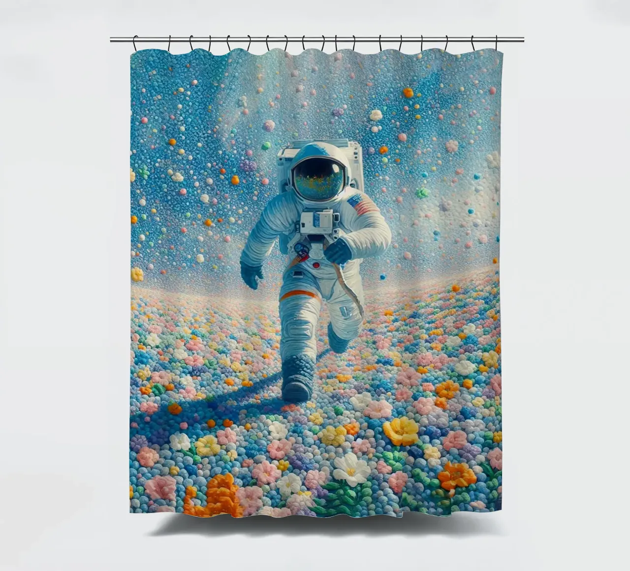 Der Astronaut des Gartens Duschvorhang von 🎁 ARTVI-SHOP