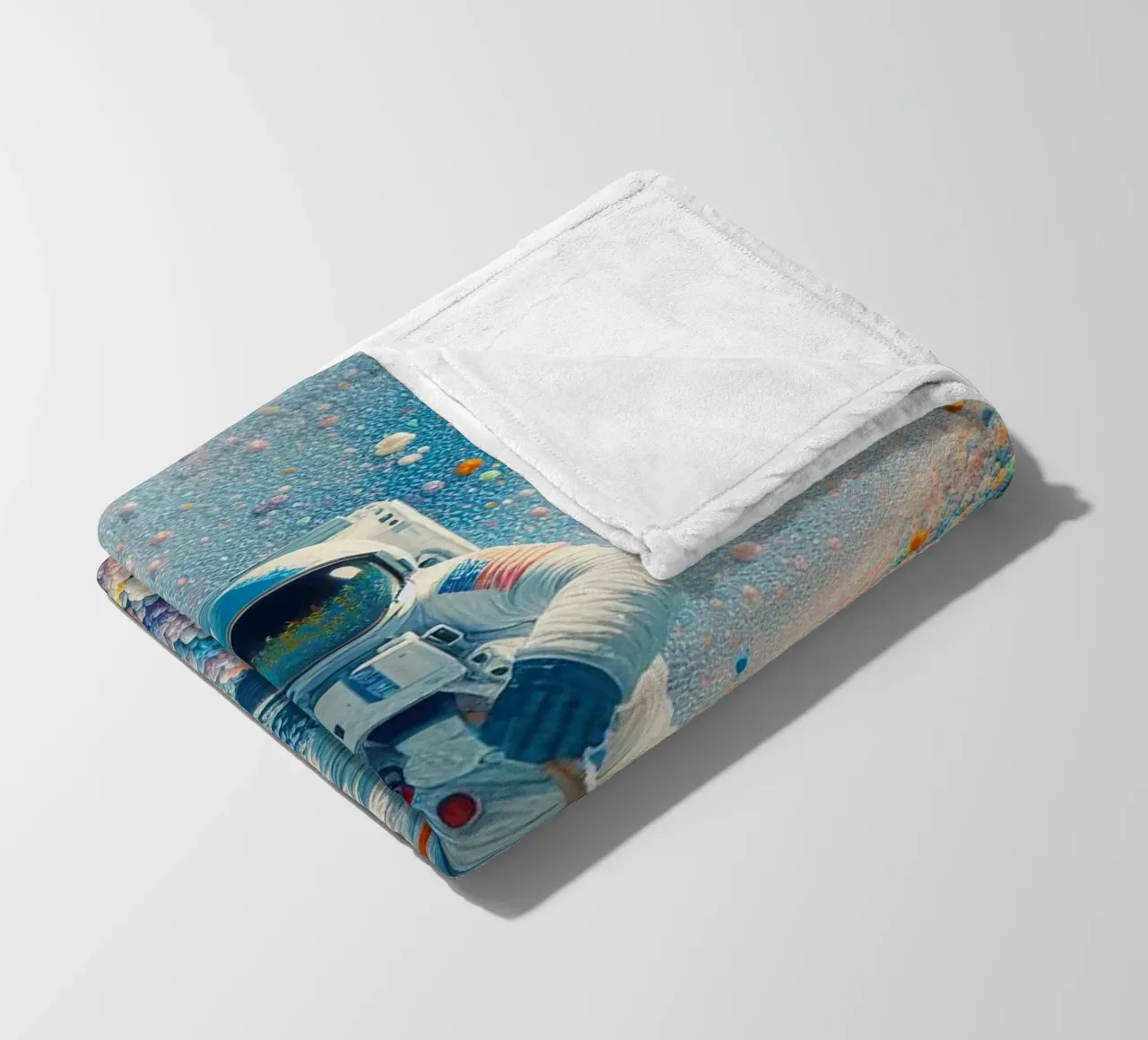 The astronaut of the garden fleece blanket by 🎁 ARTVI-SHOP
