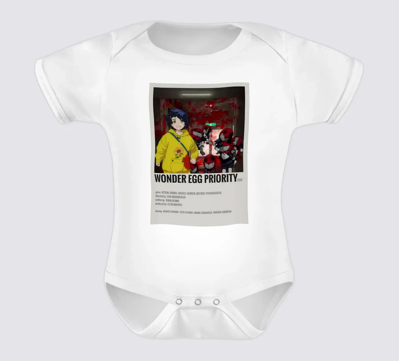 WONDER EGG PRIORITY 2021 body neonato maniche corte da Totoya