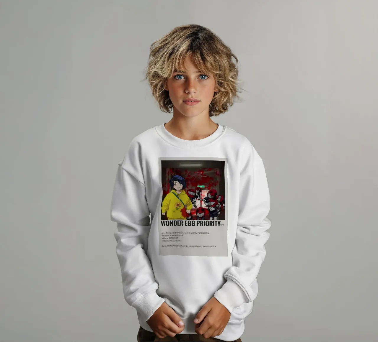 WONDER EGG PRIORITY 2021 felpa bambino da Totoya