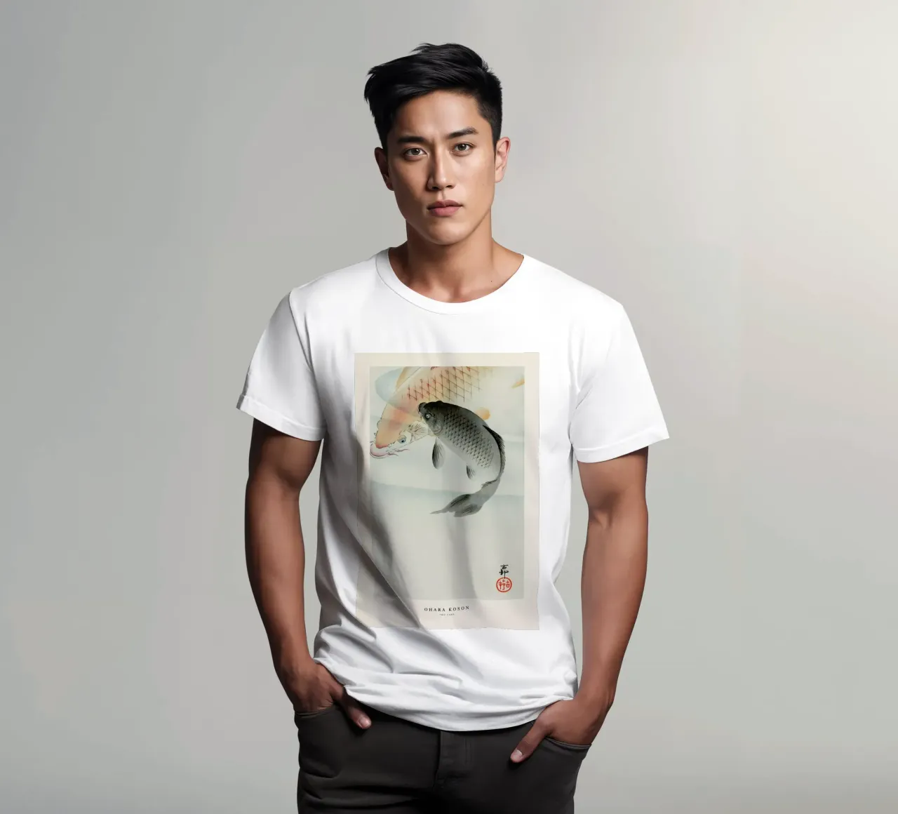 Koson - Two Carp t-shirt da Vintage by JUNIQE
