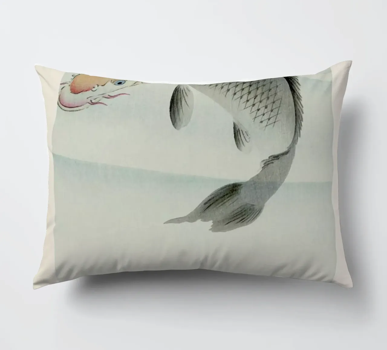 Koson - Two Carp cuscino da Vintage by JUNIQE