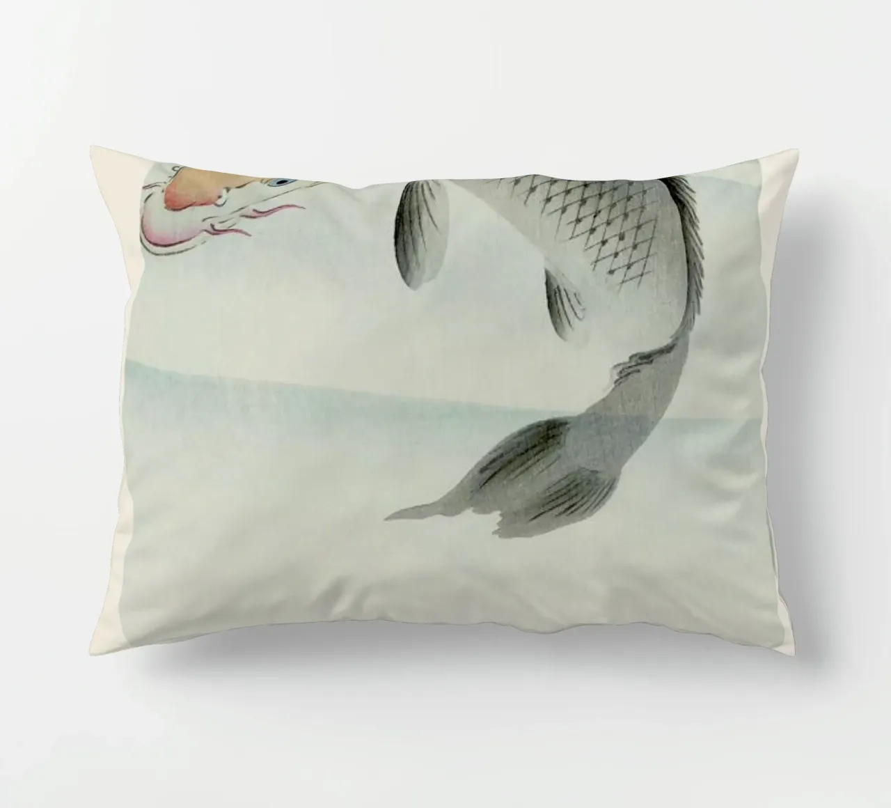 Koson - Two Carp cuscino da Vintage by JUNIQE