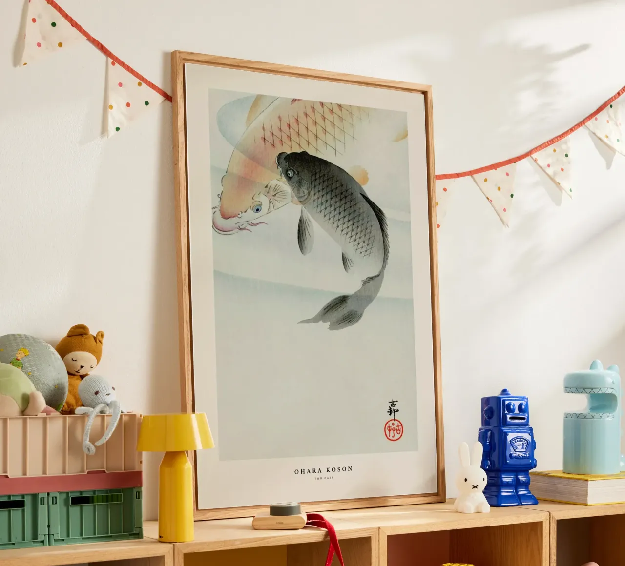 Koson - Two Carp plexiglass da Vintage by JUNIQE