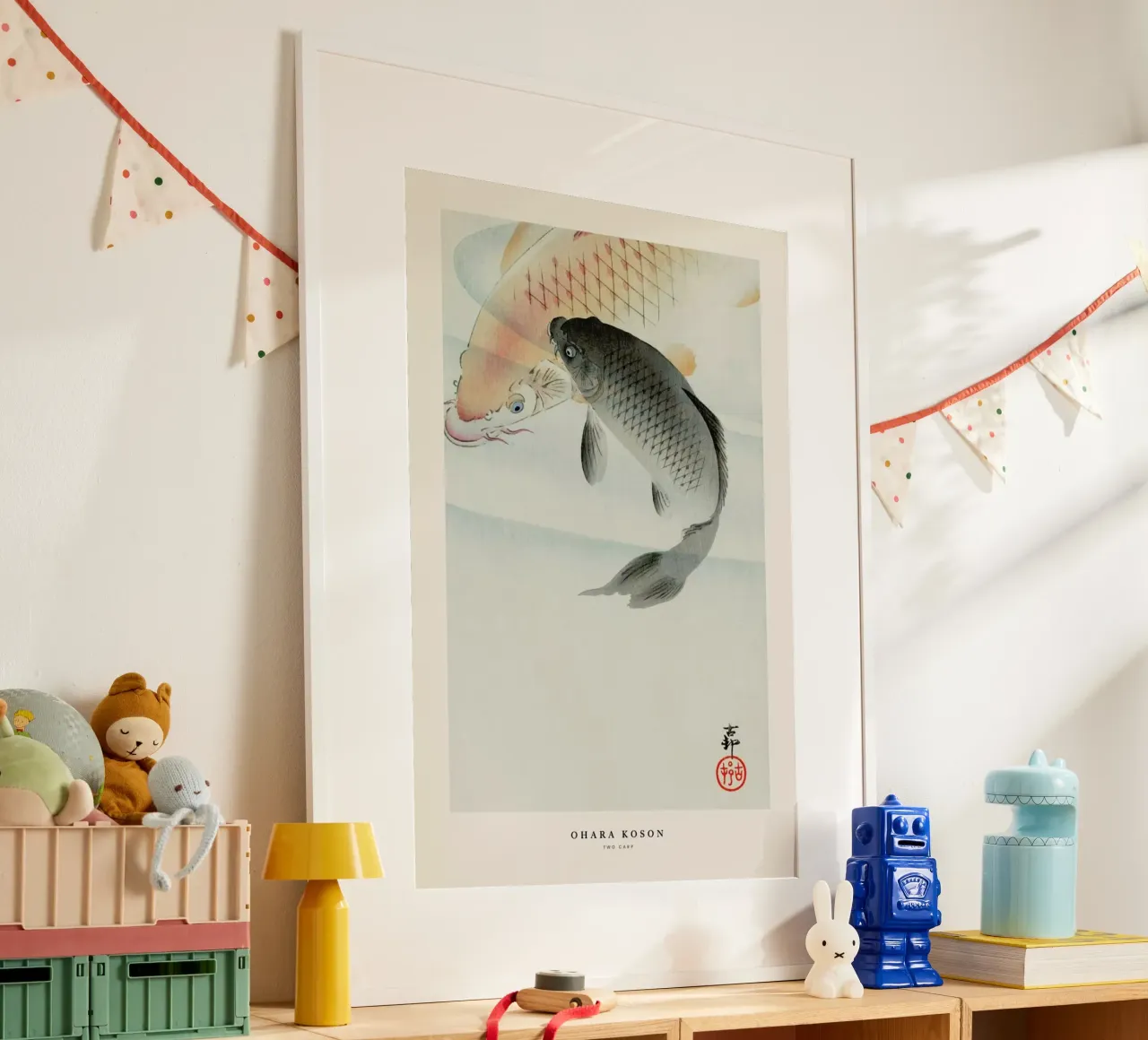 Koson - Two Carp carta hahnemühle da Vintage by JUNIQE