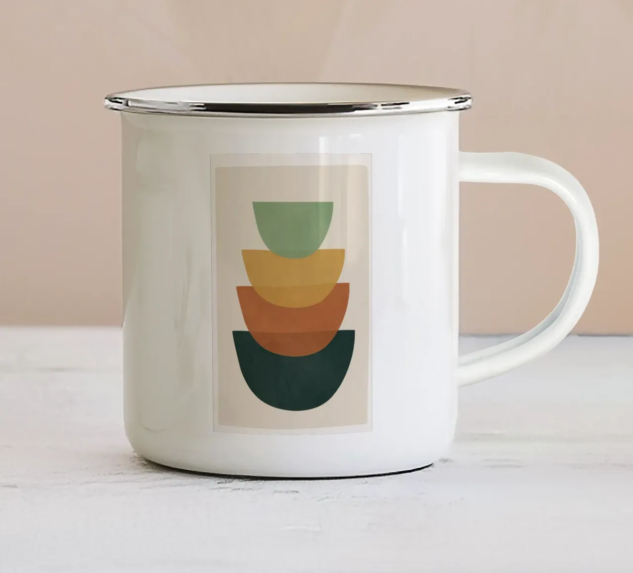 Colorful Abstract Shapes 1 tazza in smalto da cityart