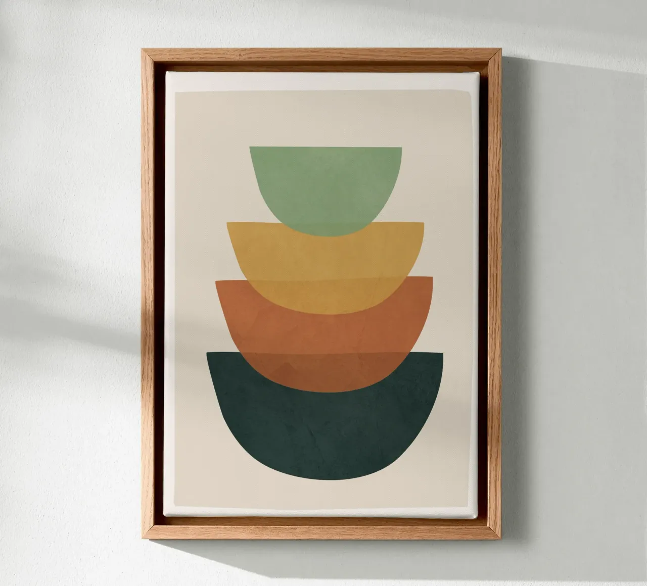 Colorful Abstract Shapes 1 tela con Cornice a cassetta da cityart