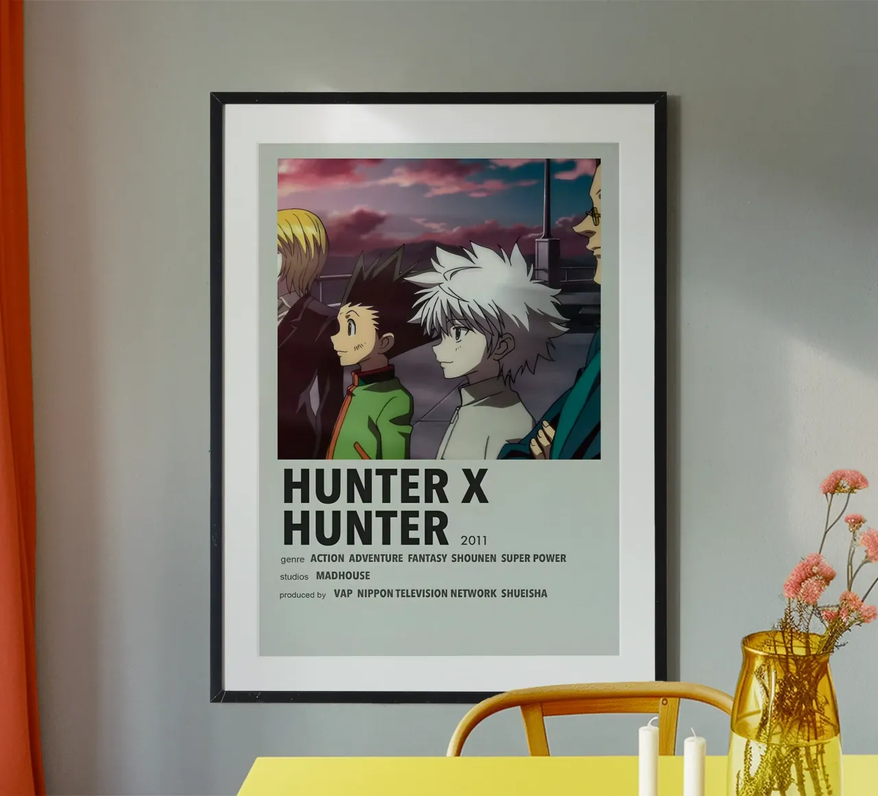 HUNTER X HUNTER  2011 poster con telaio in alluminio da Totoya