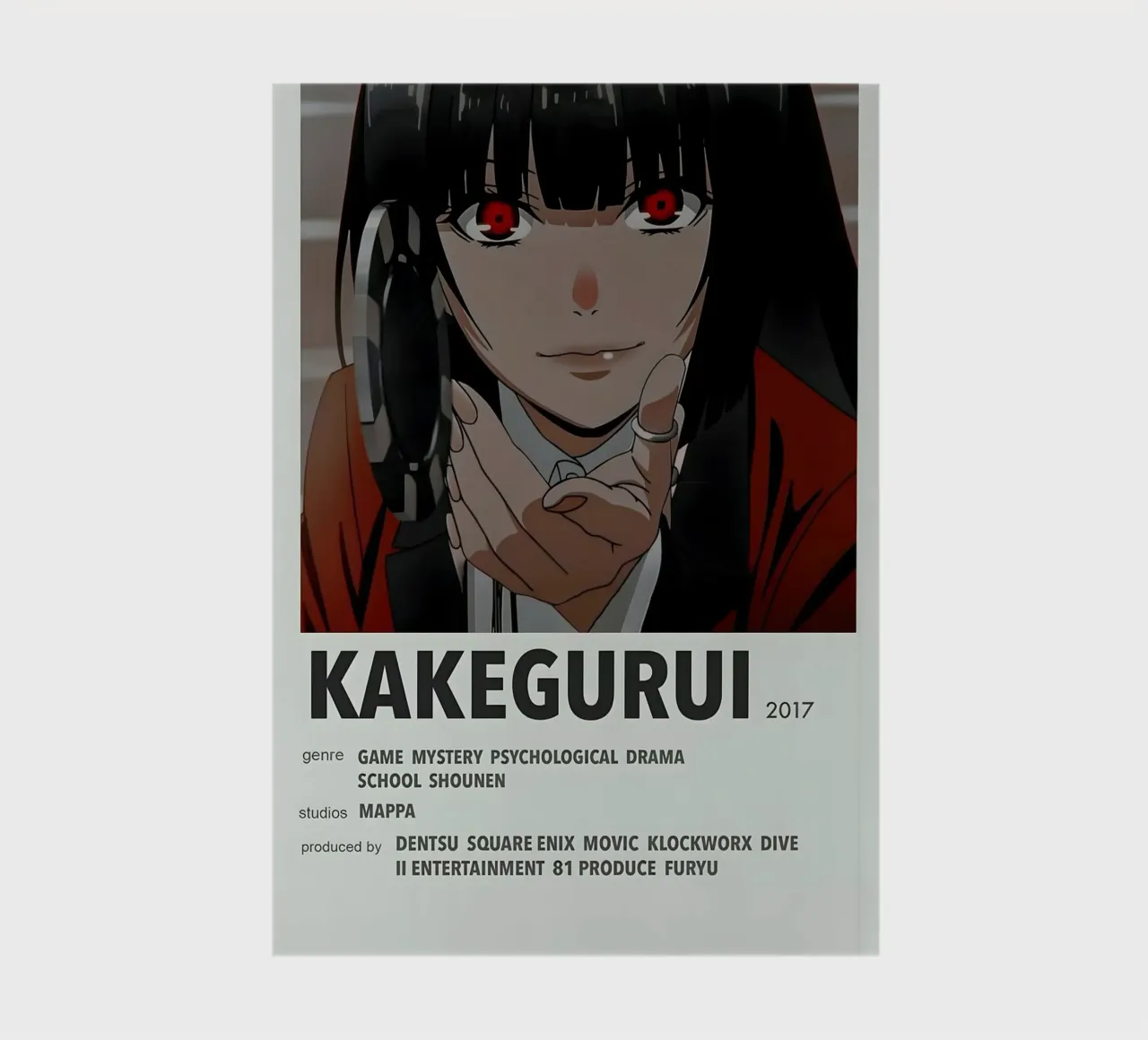 KAKEGURUI  2017 notebook by Totoya