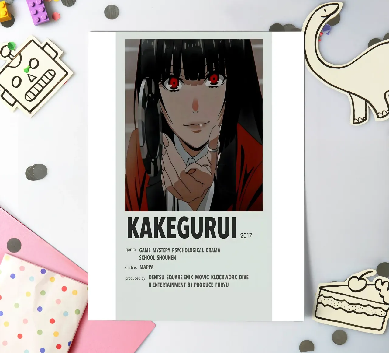 KAKEGURUI  2017 stickervel van Totoya