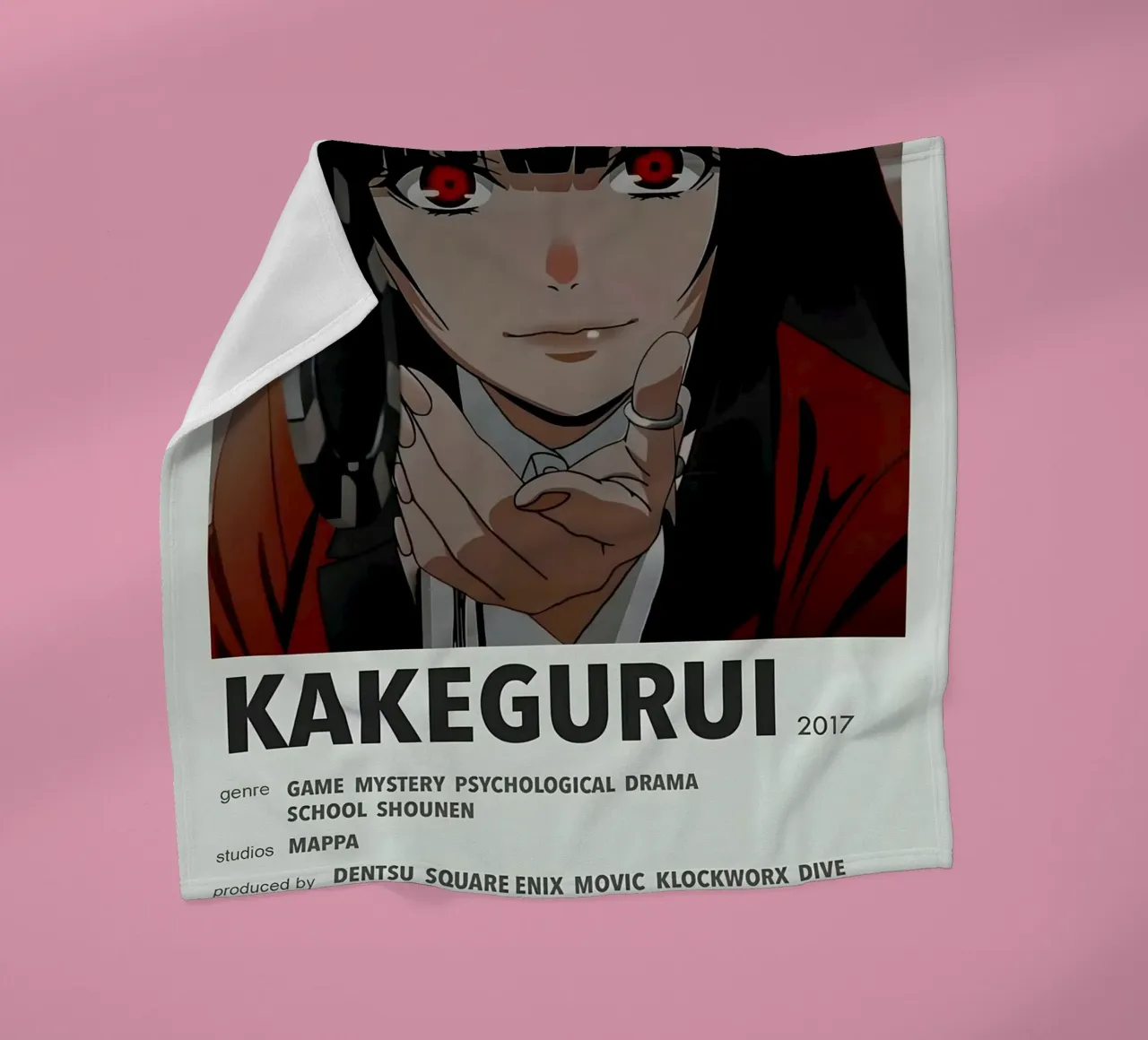 KAKEGURUI  2017 fleece blanket by Totoya