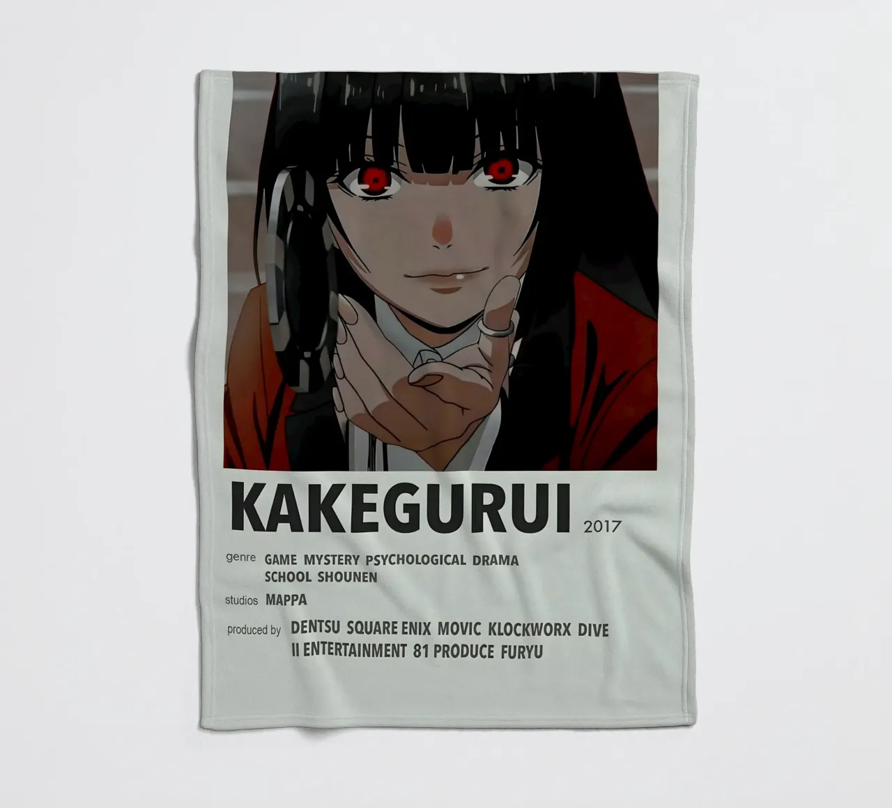 KAKEGURUI  2017 fleece blanket by Totoya