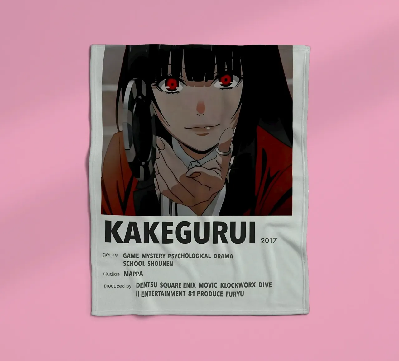 KAKEGURUI  2017 fleece blanket by Totoya