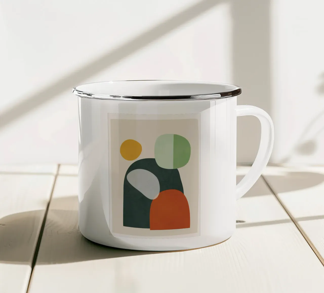 Colorful Abstract Shapes 5 tazza in smalto da cityart