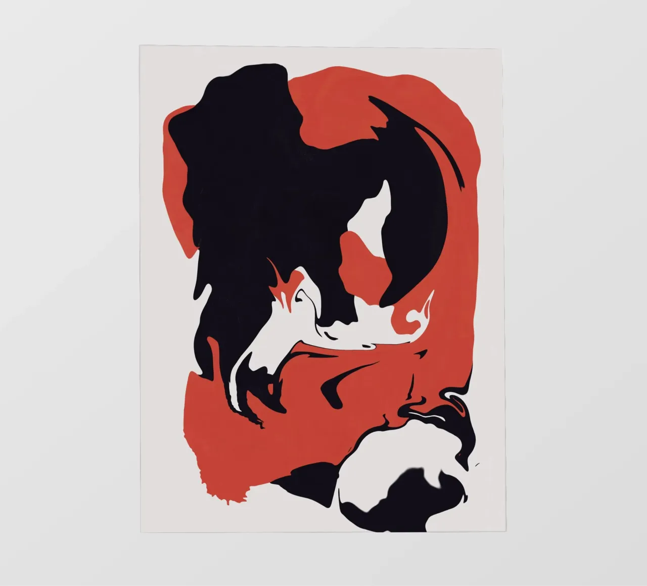 Astratto liquida il rosso e il nero pellicola backlit da Little Dean