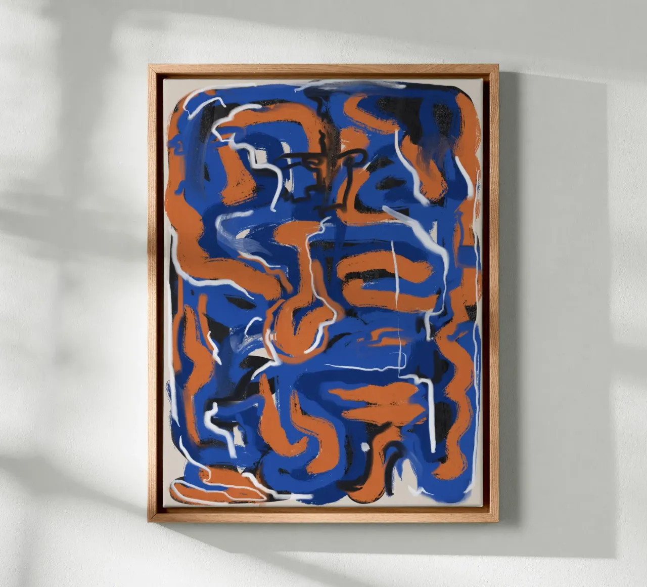 Danse du bleu et du rouge toile avec Caisse américaine de Little Dean