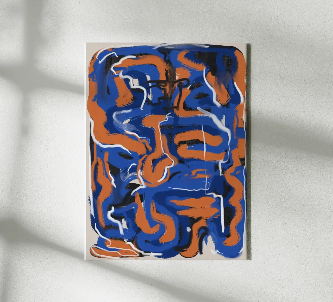 Danse du bleu et du rouge toile avec Caisse américaine de Little Dean