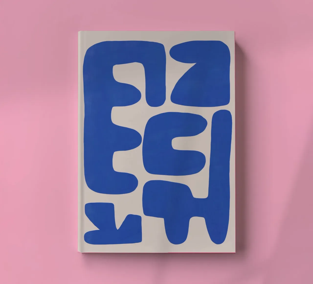 Irregular shape arrangement in blue notebook by Little Dean